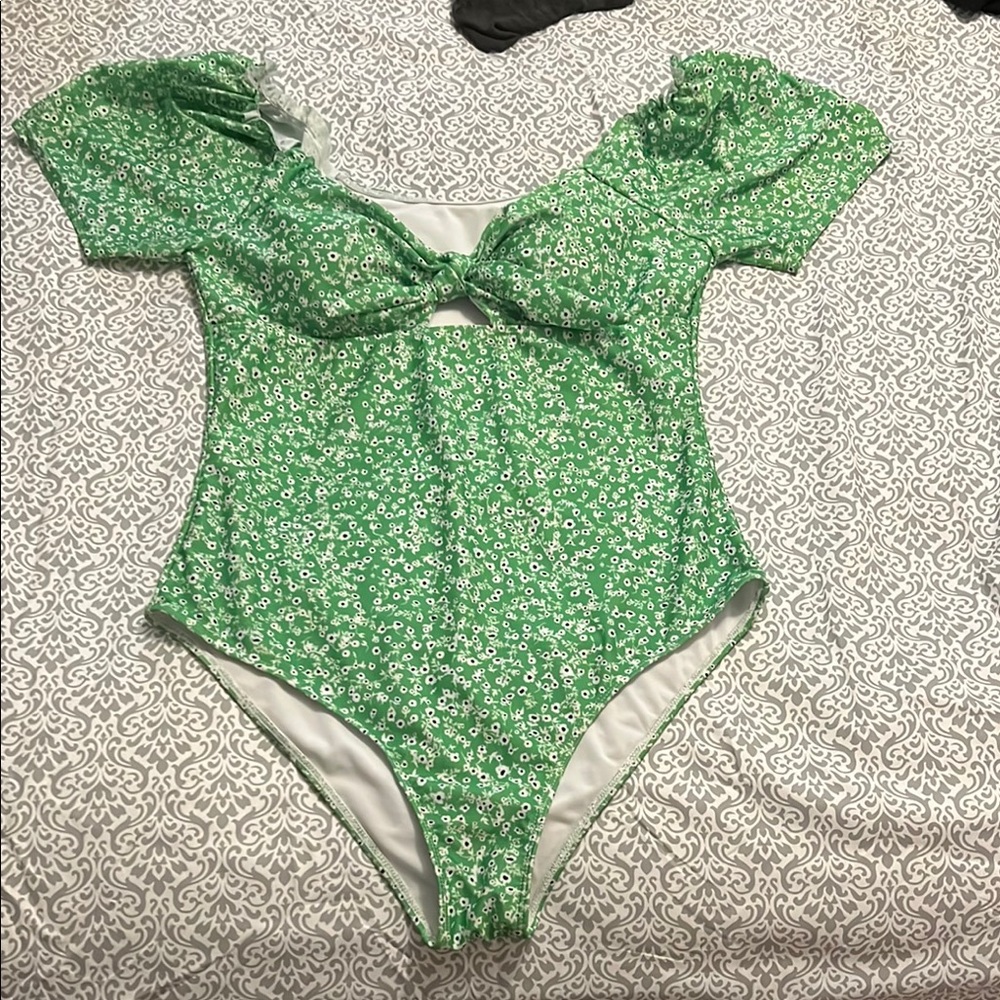 Women’s Green Floral One Piece